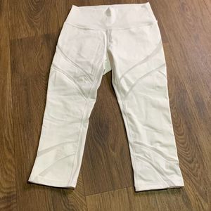 New Lululemon white Wunder Under Crop High Rise